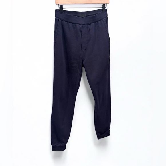 Prada Men’s Nylon Detail Navy Sweatpants Jogger with Logo Sz Small $2000 retail - Picture 2 of 5